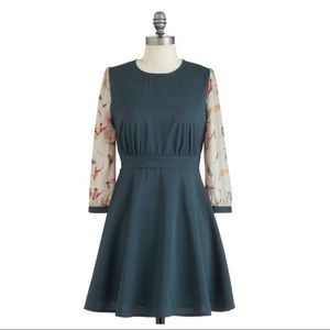 Modcloth Avian Maven Dress Birds